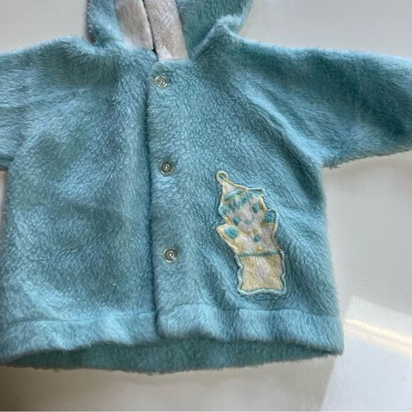 Vintage Handmade MCM 1950s 1960s Fuzzy Hooded Clown Circus Embroidered Jacket - Picture 8 of 10